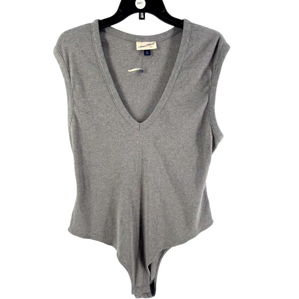 Universal Thread Women's‎ Rib Bodysuit Gray​ - Picture 2 of 3